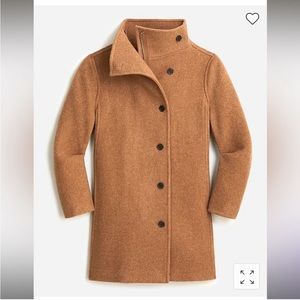 J. Crew Villa Coat in Italian Stadium-Cloth Wool in Camel
